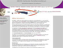 Tablet Screenshot of gedok-karlsruhe.de